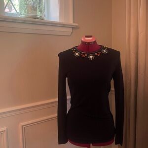 Tory Burch black long sleeve with embellishments